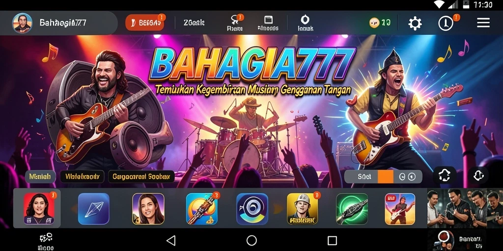 Tampilan permainan musik interaktif dalam BAHAGIA777 yang mengasyikkan.