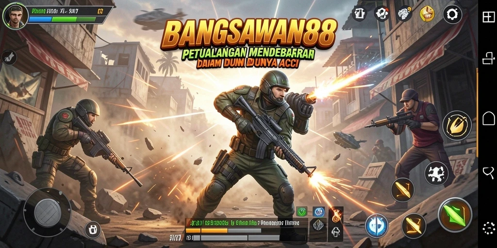 Screenshot menampilkan pertarungan mendebarkan di BANGSAWAN88.