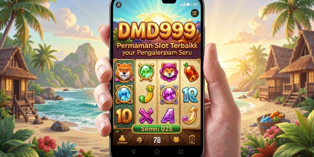 Screenshot DMD999 menampilkan gameplay Slot yang mendebarkan dan penuh warna.