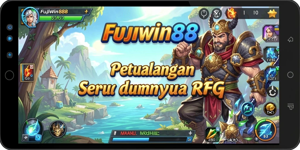 Tangkapan layar utama FUJIWIN88 menampilkan aksi epik dalam gameplay RPG.
