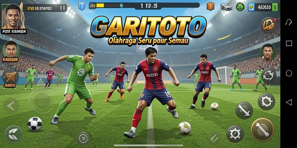 Screenshot utama GARITOTO menampilkan aksi seru dari permainan olahraga yang mendebarkan.