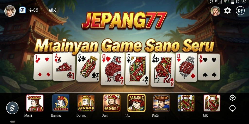 Tangkapan layar gameplay JEPANG77 yang menampilkan suasana permainan domino.