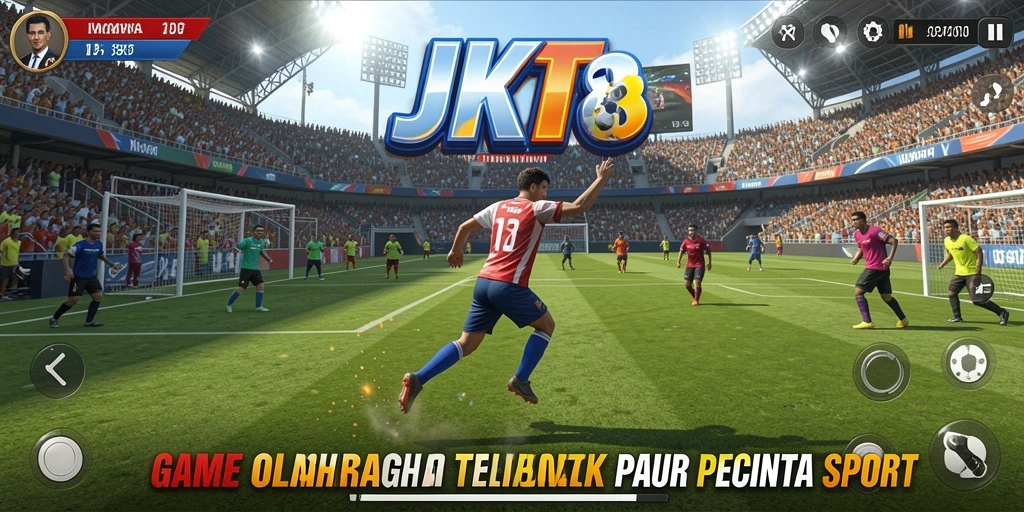 Tampilan gameplay JKT8 yang menarik dan menyenangkan bagi penggemar olahraga.