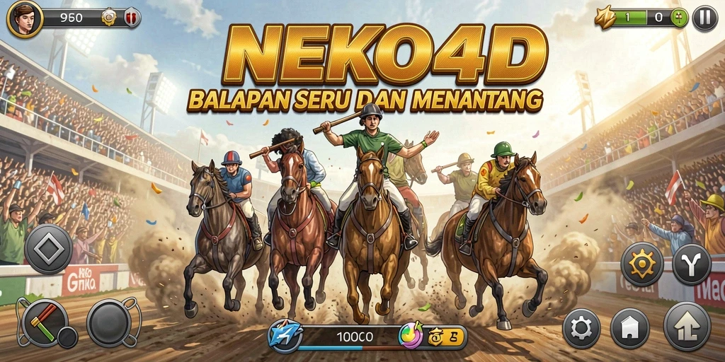 Gameplay balap seru di NEKO4D dengan mobil berkecepatan tinggi.
