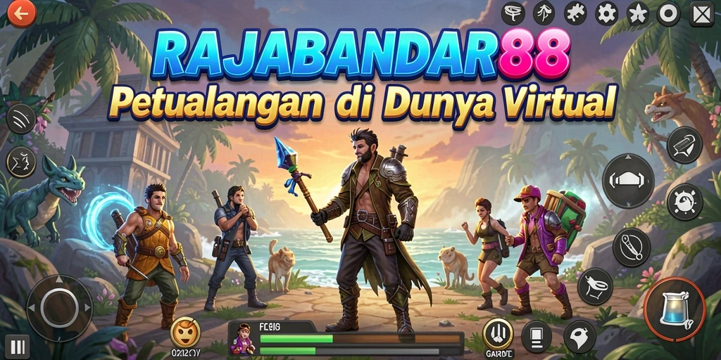 Tampilan gameplay seru di dunia petualangan RAJABANDAR88.