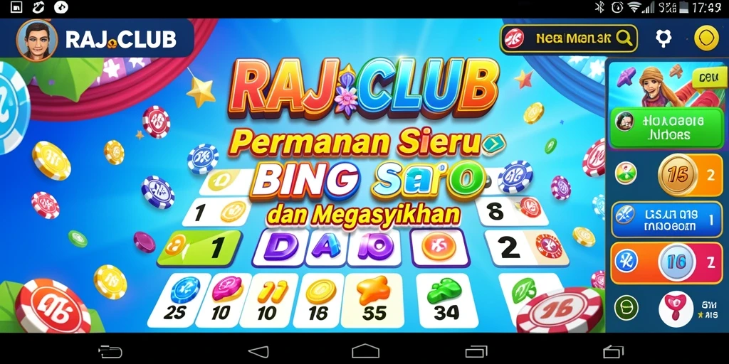 Tampilan gameplay Bingo RAJACLUB yang menegangkan dan seru.