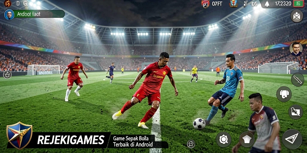 Tampilan luar biasa dari gameplay sepak bola yang mendebarkan.