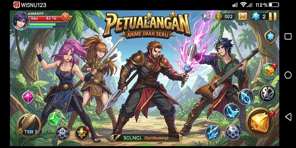Tampilan menarik dari gameplay WISNU123 yang penuh aksi.